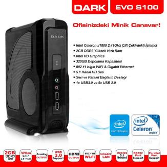 DARK Celeron J1800 2.41GHz 2GB 500GB DOS VGA/HDMI/USB 3.0 Mini-ITX P