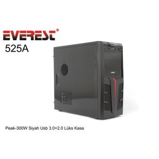 EVEREST   Peak-300W Siyah Usb 3.0+2.0 Lüks Kasa