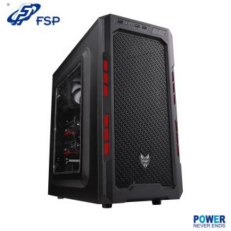 FSP mid tower kasa red frame