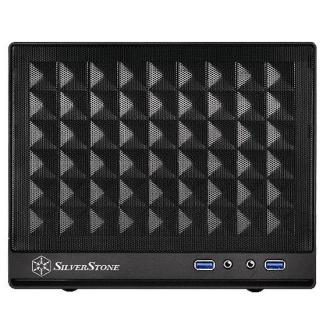 SILVERSTONE  SG13B mini-ITX 2xUSB 3.0 mesh ön panel alüminyum siyah kasa