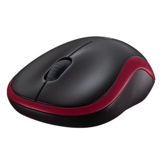 LOGITECH M185 KABLOSUZ 1000 DPİ 3B+1 OPTİK NOTEBOOK MOUSE KIRMIZI/SİYAH